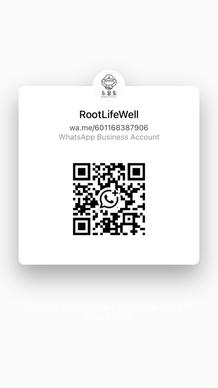 WhatsApp QR code for RootLifeWell customer care